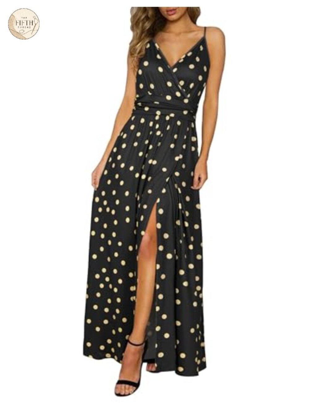 Lightweight V-Neck Split Flowy Maxi Dress Sleeveless Summer